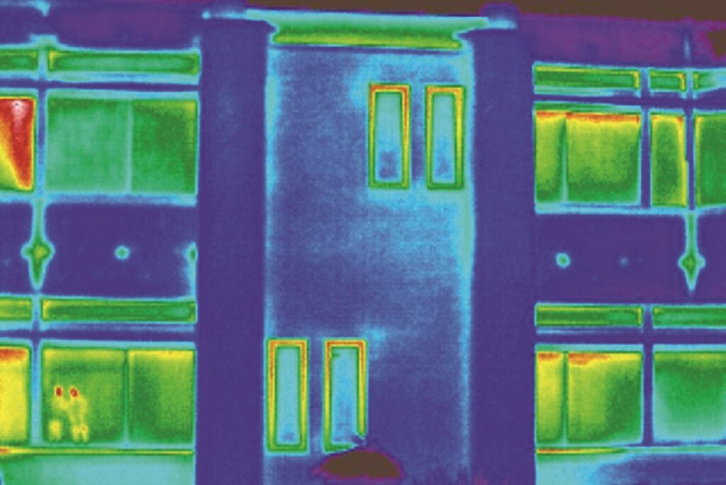thermogram meetpunten gevel